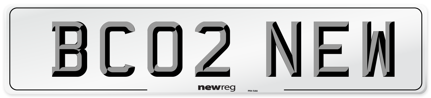 BC02 NEW Number Plate from New Reg